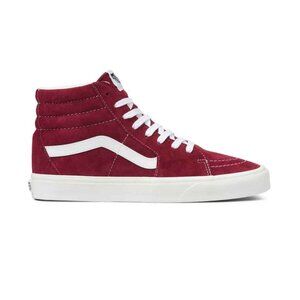Vans Sk8-Hi Unisex Pig Suede Sneakers Women's Size 7 Maroon - New with Box